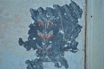 Exposure window - 18th century distemper stencil